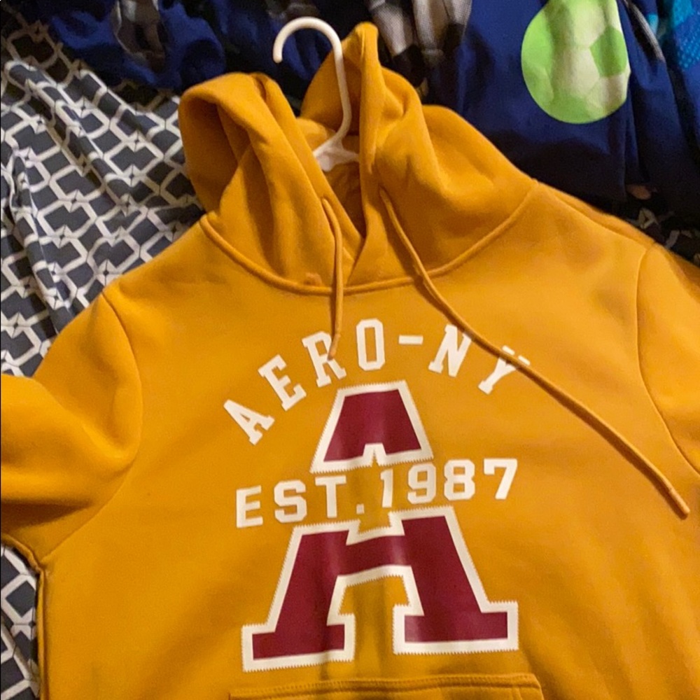 Yellow/Orange Aeropostale Hoodie | Large